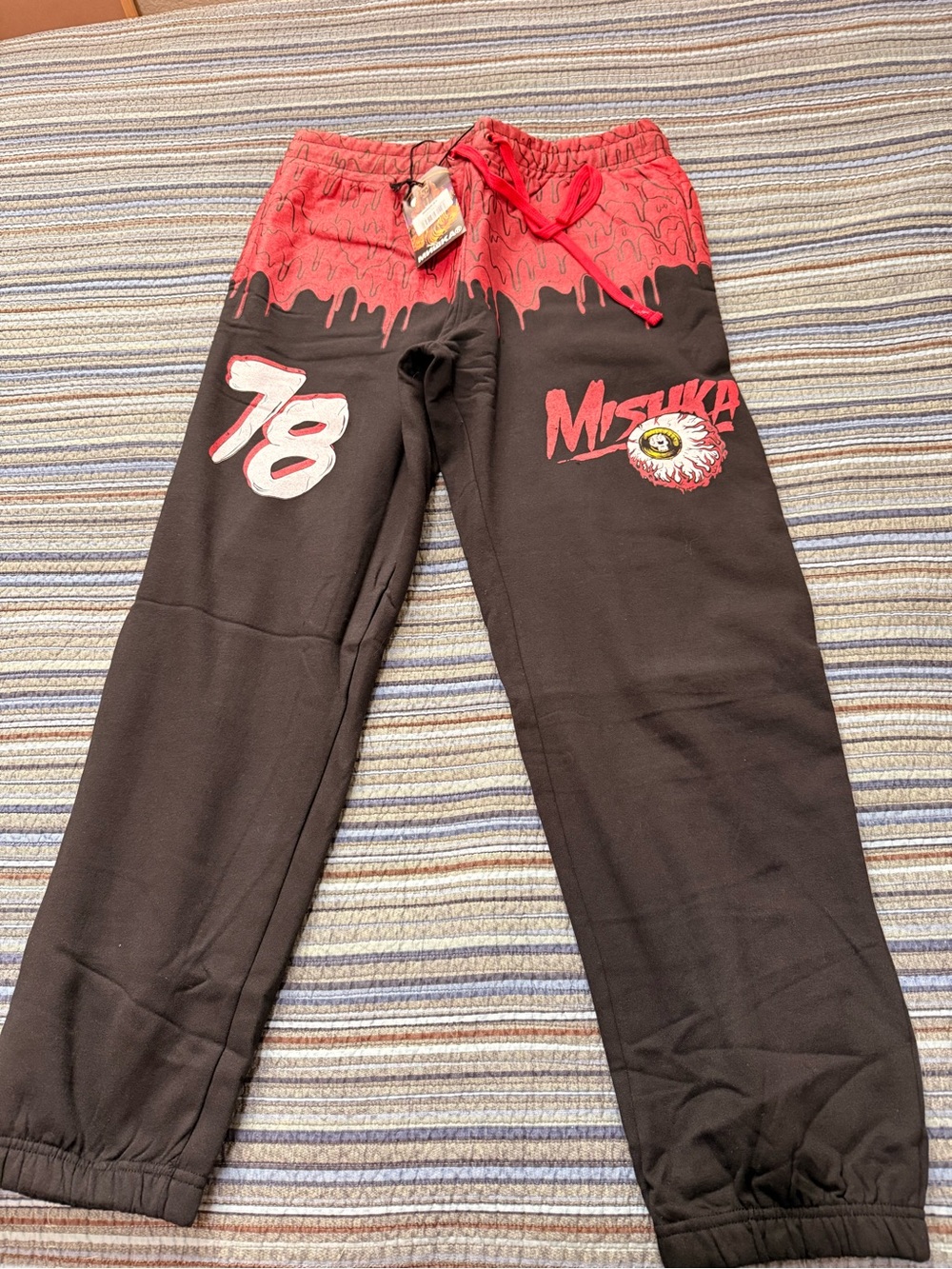 MNWKA NWT Black & Red Graphic Jogger Sweatpants